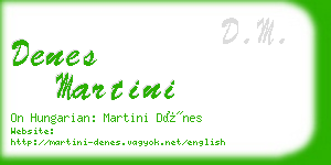 denes martini business card